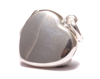 Medaglione piccolo cuore, argento sterling 952, medaglione fotografico per collana, amuleto fotografico per apertura, memoria segreta di famiglia incisa