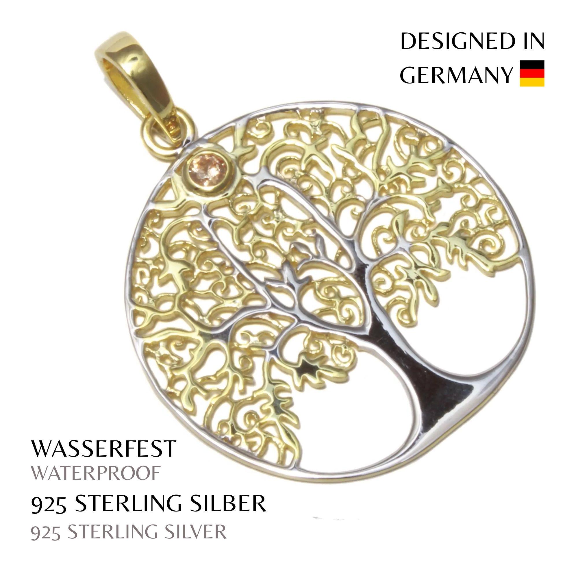 Spoo Design | Doppio albero della vita come coppia innamorata, Infinito + Amore eterno, Collana | Ciondolo in argento sterling 925
