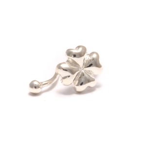 Kleeblatt Ohrclip 925 Sterling Silber, ear plug, clip earring sterling, Silber Ohrclip, 925 Ohr Clip, clip on earrings silver, fake plug