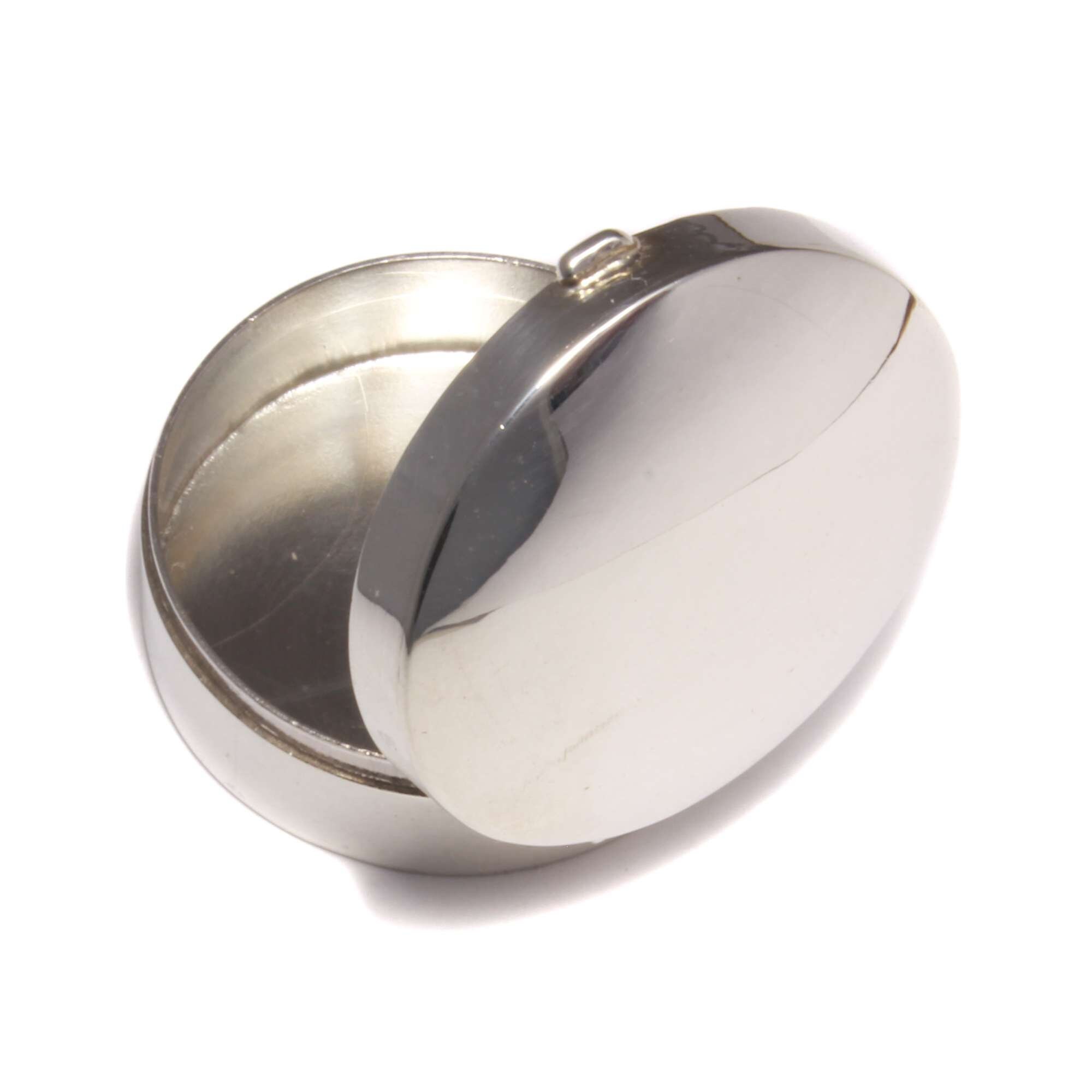 Pill Box Engravable Round 925 Sterling Silver Pill Box