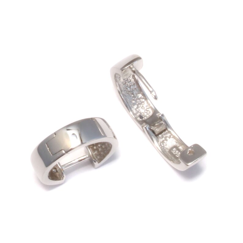 Schlichte Silber Ohrringe – 16 mm Creolen für Männer und Frauen