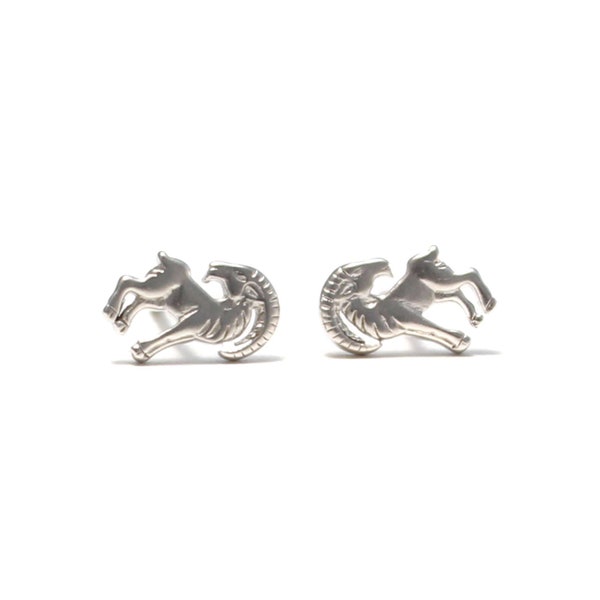 Steinbock Ohrstecker aus 925 Sterling Silber