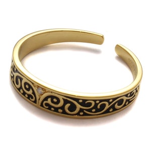 Zehenring für den großen Zeh, Zehen Ring vergoldet, 925 Sterling Silber, Zehenring offen anpassbar, boho Zehen Ring, Hippie Schmuck Sommer