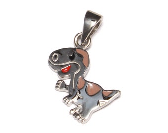 T-Rex Kettenanhänger 925 Sterling Silber Tyrannosaurus Kinder Anhänger Mädchen Schmuck Jungen Dino Liebhaber echt Silber recycelt nachhaltig