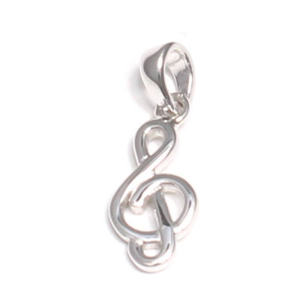 Notenschlüssel Anhänger aus 925 Sterling Silber, Musik Schmuck, Violinschlüssel Anhänger, anhänger 925, Notenschlüssel Anhänger Silber