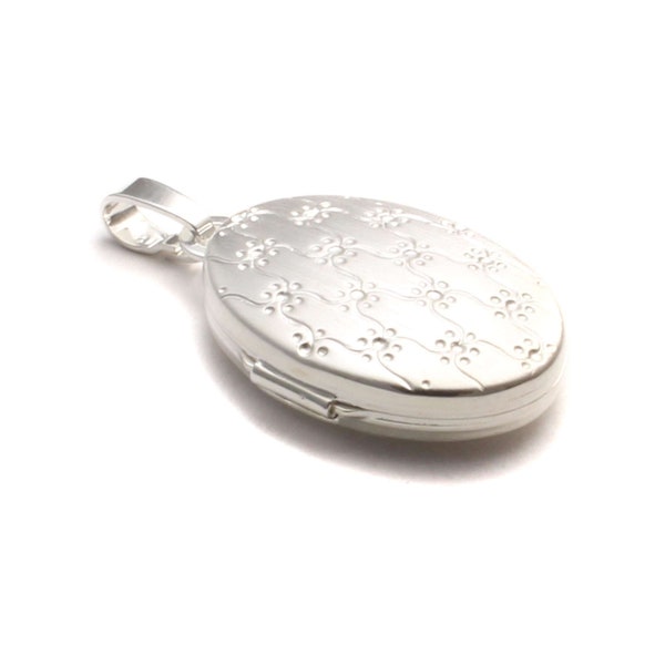 médaillon vintage amulette ovale argent véritable, médaillon photo 925 2 photos, souvenir pendentif talisman, bijoux mémoire de famille