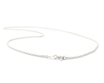 45 cm anchor chain medium, 925 Sterling silver, 4-fold diamond cut, link chain fine, silver chain new, chain for pendant, silver chain