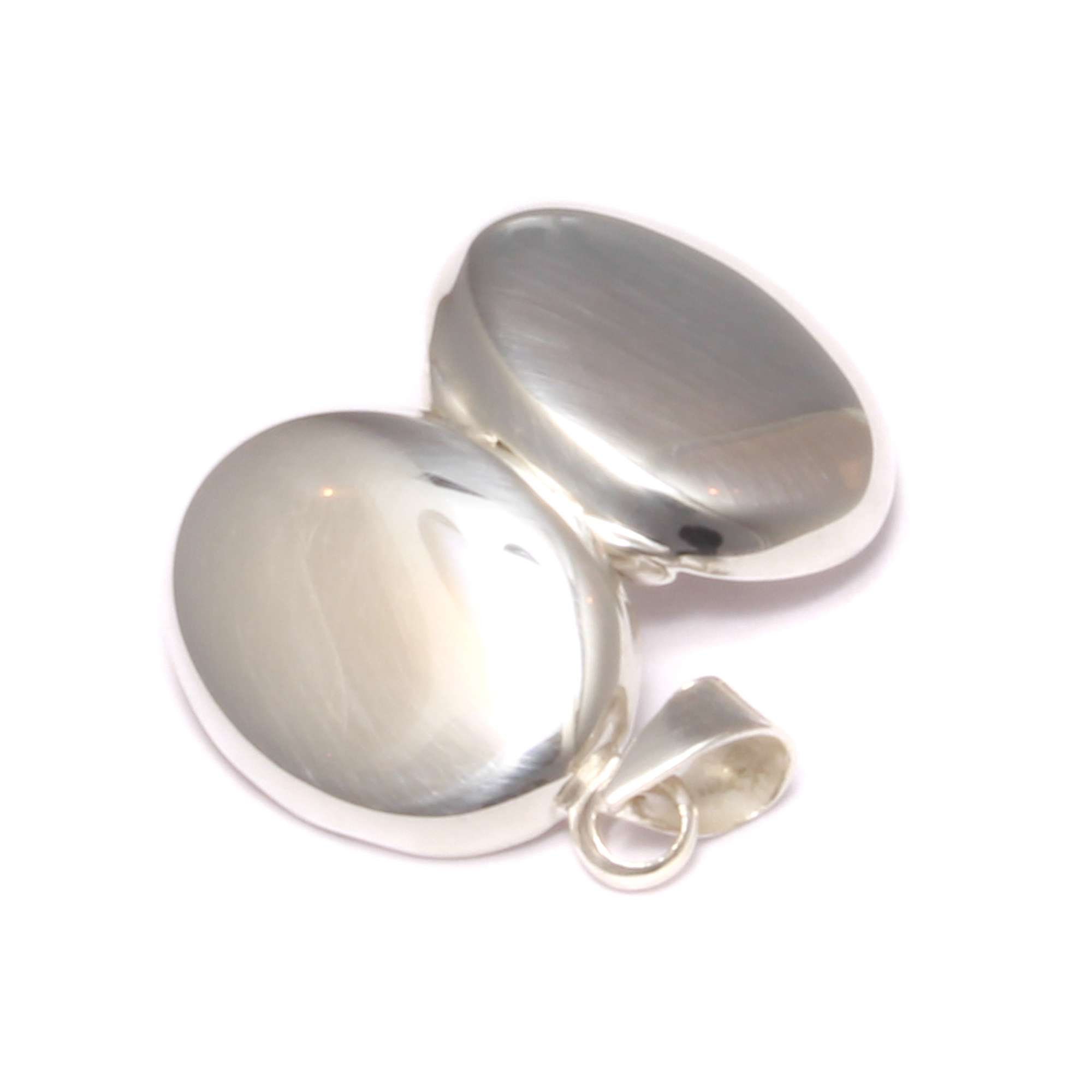 Medallón Ovalado De Plata De Ley 925 Para Mujer - 65x43 Mm, Abre Para Poner Foto, Sin Cadena, Regalo Romántico