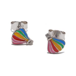 Heißluftballon Ohrringe 925 Sterling Silber Damen Ohrstecker für Kinder echt Silber Schmuck für Frauen Geschenk Kinderschmuck für Mädchen