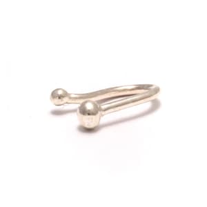 Ball ear clip 925 sterling silver, ear clip silver, ear jewelry sterling silver, silver ear clip, nose clip, clip earring 925 silver