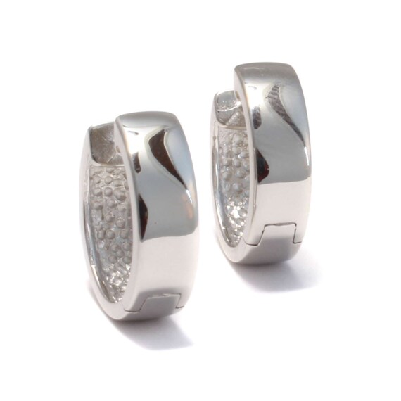 Schlichte Unisex 16 mm Creolen aus 925 Sterling Silber