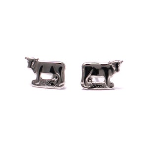 Cow on the pasture stud earrings 925 sterling silver