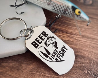 Llavero divertido de pesca: regalo personalizado para pescadores.