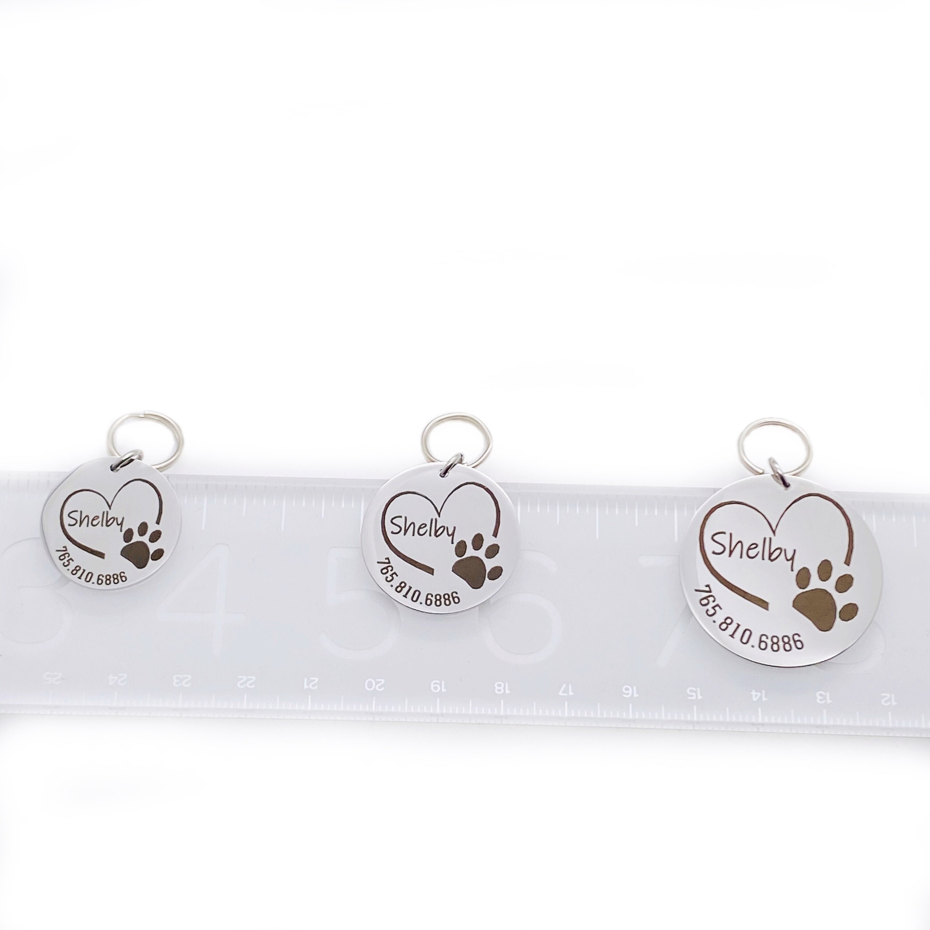 Personalized Engraved Custom Pet Tag Cat Collar Tag Dog Etsy