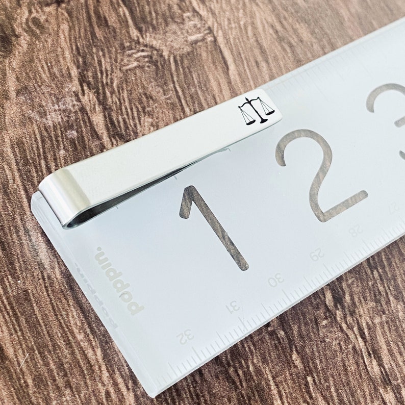 Scales of Justice Tie Clip Lawyer Gift for Man Law School Etsy