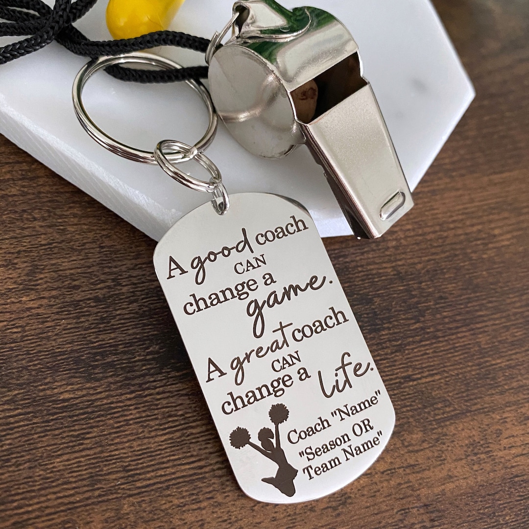Coach Keychain, Coach Gift, Gift for Coach, Engraved Personalized Coach