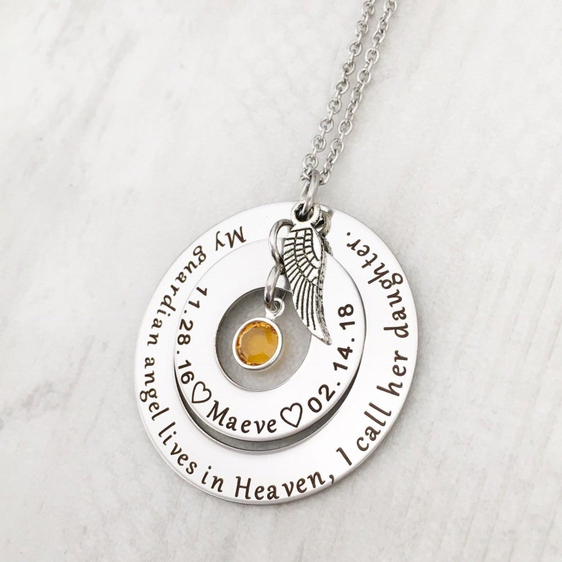 memorial jewelry for loss of daughter