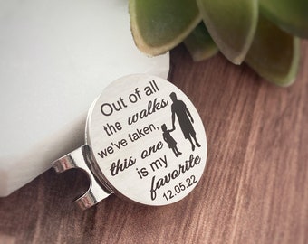 Personalized Golf Ball Marker, Father of Bride, Wedding Gift for Dad, "Out of all the walks we've taken, this is my favorite"