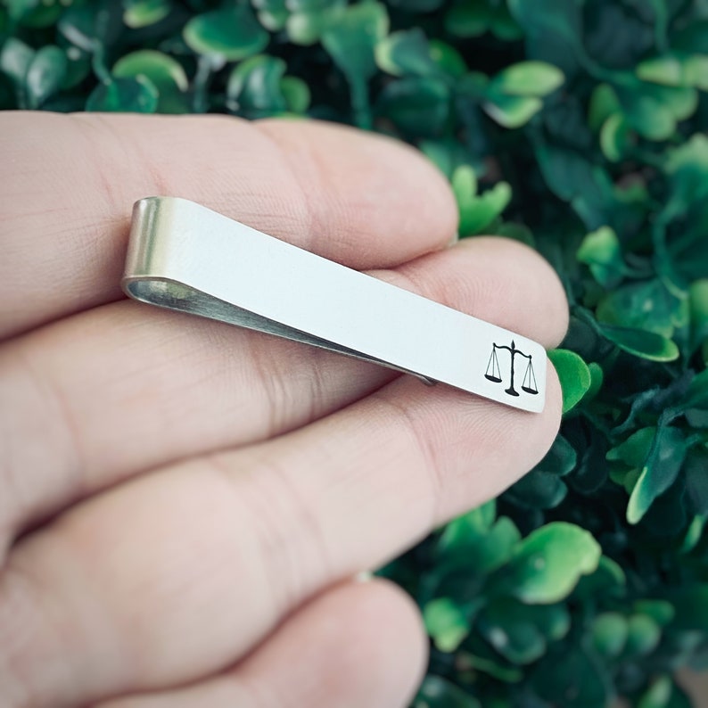 Scales of Justice Tie Clip Lawyer Gift for Man Law School Etsy