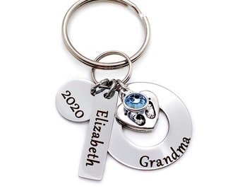 Gender Reveal, Birth Announcement, Grandma Gift, Grandpa Gift, Custom Keychain,