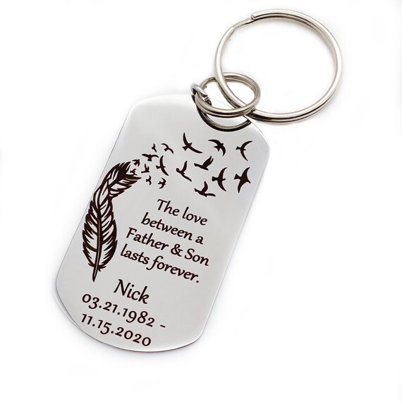 Personalized Engraved Keychain Memorial Gift Sympathy Gift Etsy