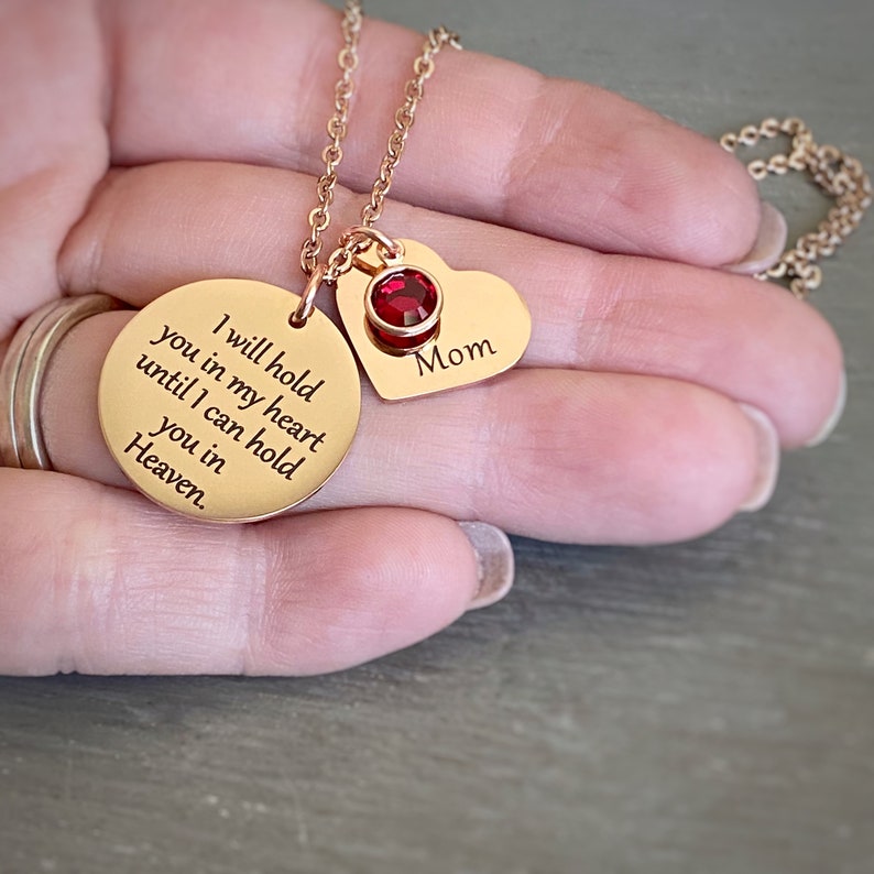 Personalized Engraved Memorial Necklace For Her Sympathy Gift Etsy