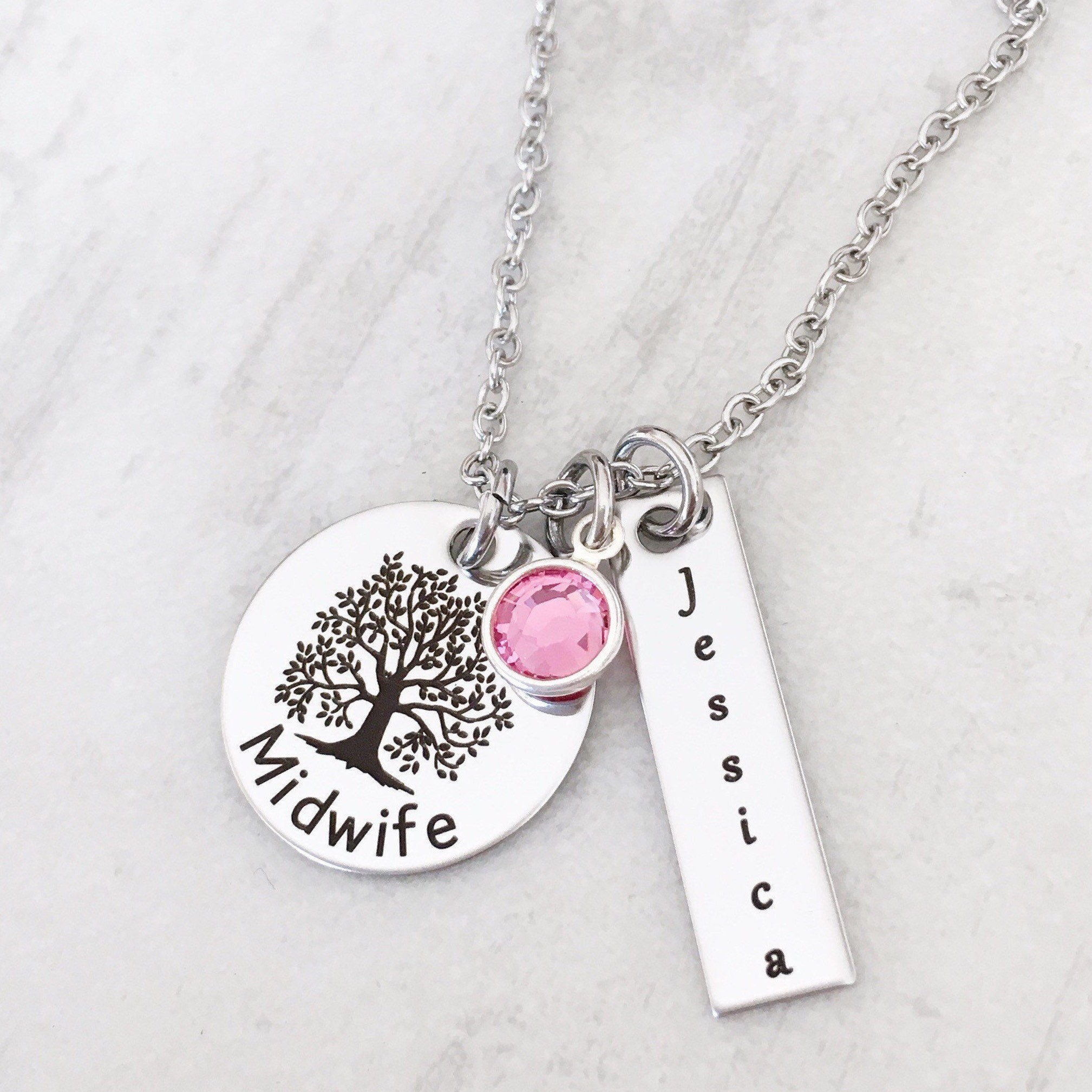 Midwife Gift Midwife Jewelry Thank You Gift Necklace for Etsy