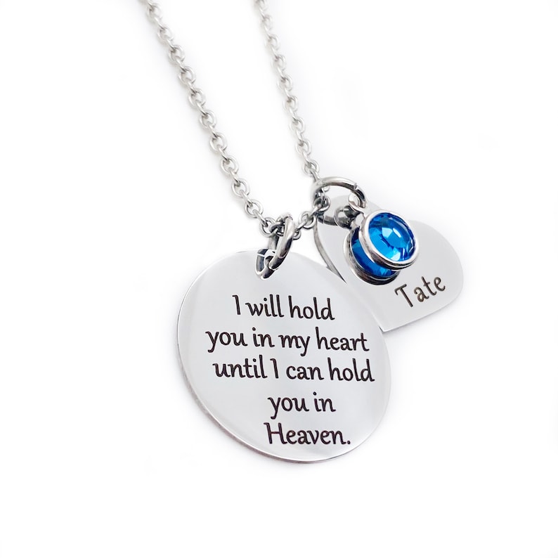 Personalized Engraved Memorial Necklace For Her Sympathy Gift Etsy