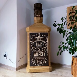 BIG bar whisky wooden bootle zdjęcie 5