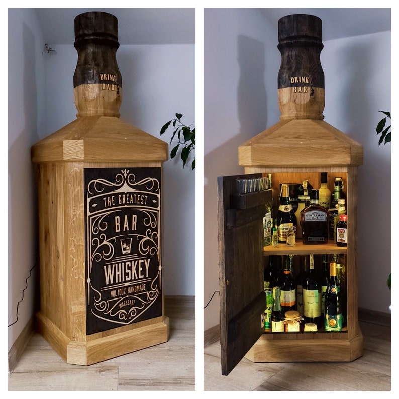 BIG bar whisky wooden bootle zdjęcie 1