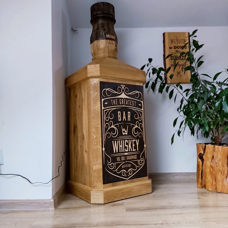 BIG bar whisky wooden bootle zdjęcie 4