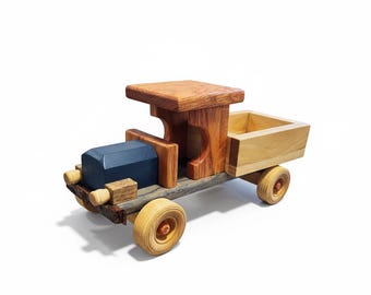 Handmade Wooden Pickup Truck – Personalized | Rustic Toy Vehicle & Gift