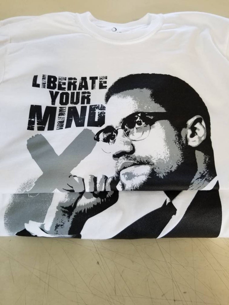 Malcolm X Liberate Your Mind Tee Shirt//aretha | Etsy