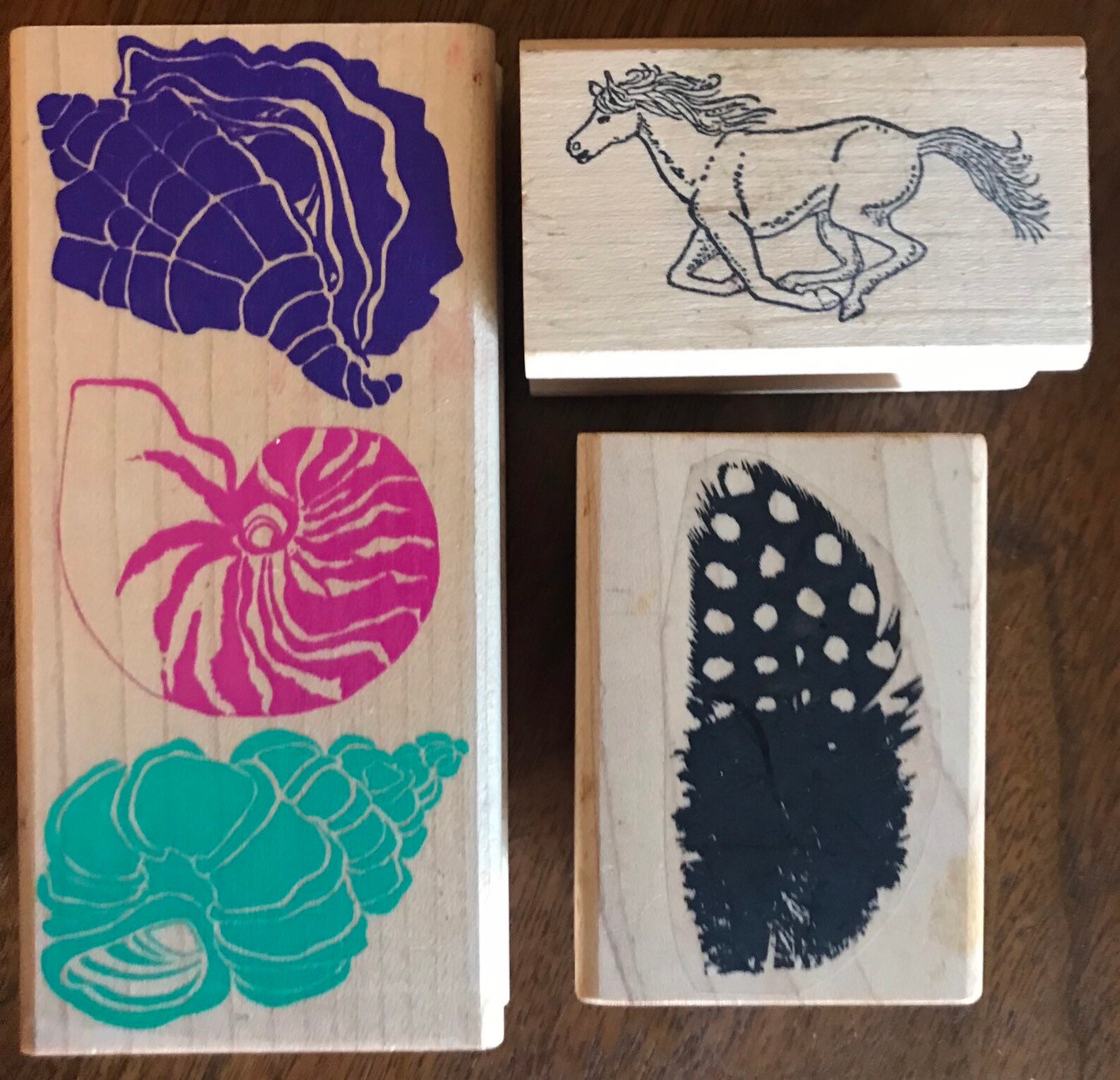 26 Wood Mounted Rubber Stamps for Paper Crafts Of Nature, Plants