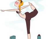 Hot Yoga - Pin Up - Art Print - Printed Artwork - Signed - Artwork