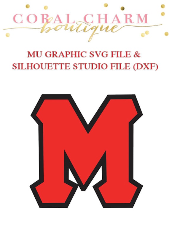 SVG and Silhouette Studio Mu Greek Letter File for Cutting Machines