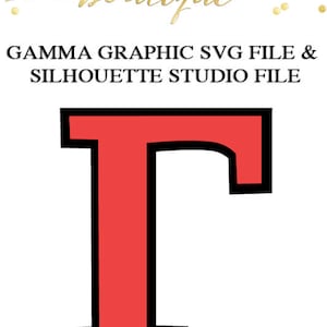 Gamma Greek Letter File for Cutting Machines | SVG and DXF | Cricut | Glowforge | Silhouette Studio