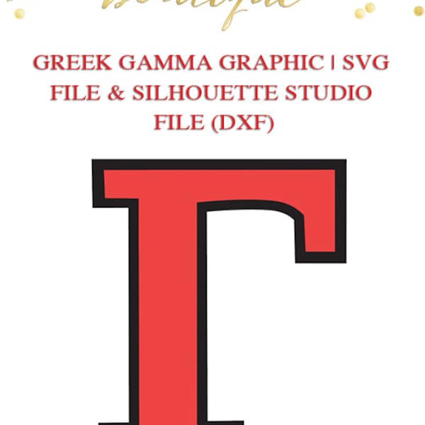 Gamma Greek Letter File for Cutting Machines | SVG and Silhouette Studio