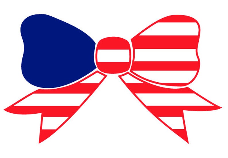 Download Monogram Patriotic Bow File for Cutting Machines SVG and ...