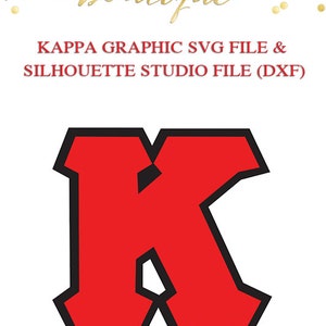 Arquivo de letras gregas Kappa para máquinas de corte | SVG e Silhouette Studio (DXF)