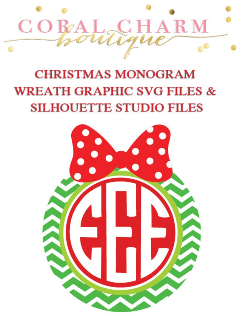 Download Wreath Monogram Frame File for Cutting Machines SVG and | Etsy