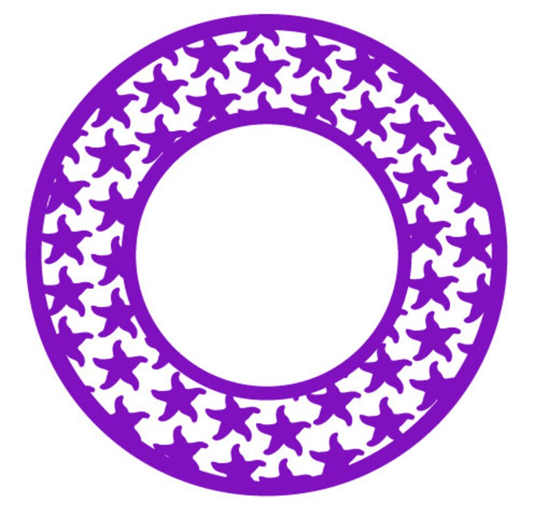 Download Starfish Monogram Frame File for Cutting Machines SVG and ...