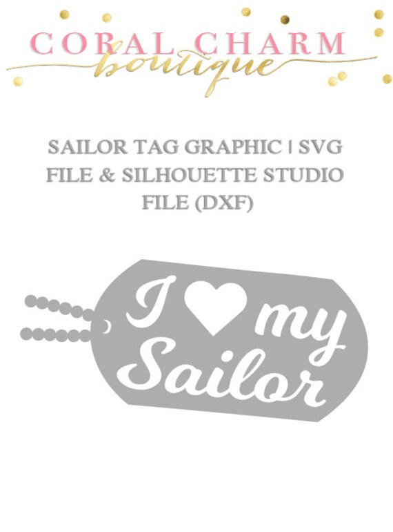 Download I Love My Sailor Tag Graphic For Cutting Machines Svg And Etsy