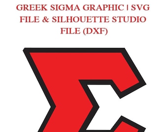 Sigma Greek Letter File for Cutting Machines | SVG and DXF files | Sigma svg | Greek Letter svg | Commercial use included