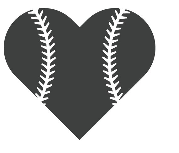 Download Baseball Heart File For Cutting Machines Svg And Silhouette Etsy