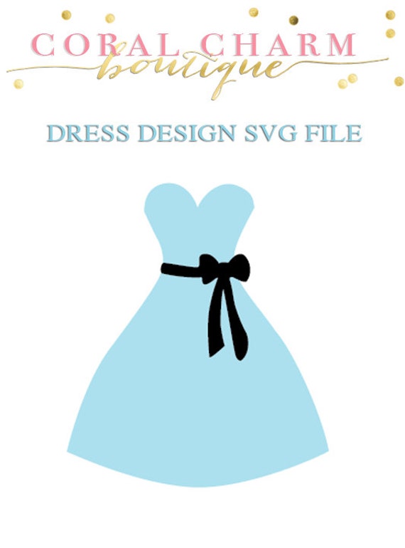Download Strapless Dress with Sash File for Cutting Machines SVG ...