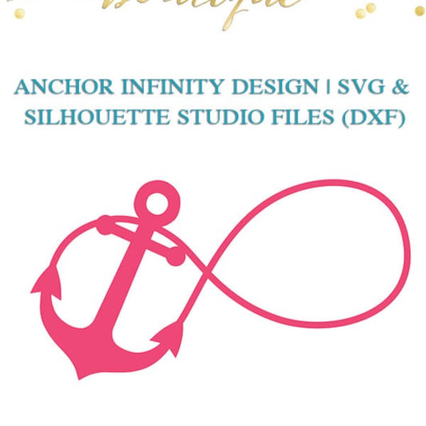 Infinity Anchor Design for Cutting Machines | SVG and Silhouette Studio (DXF)