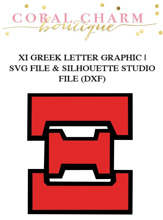 SVG and Silhouette Studio Mu Greek Letter File for Cutting Machines