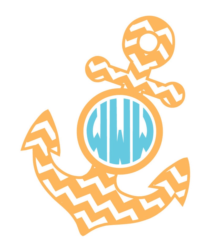 Download Chevron Monogram Anchor File for Cutting Machines SVG and ...