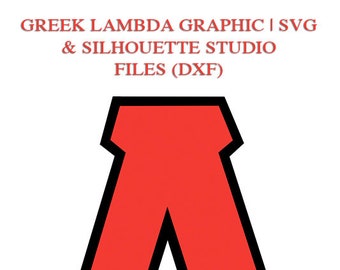 Fichier de lettres grecques Lambda pour machines de découpe | SVG et Silhouette Studio (DXF)